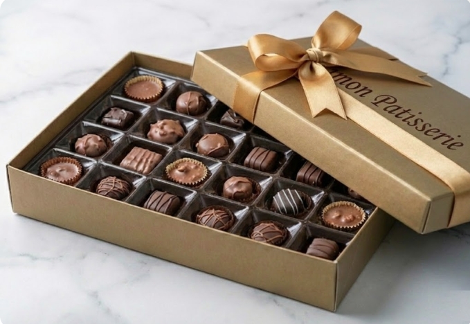 1000 Gr Özel El Yapımı Gurme Çikolata Kutusu Taze ve Doğal Siirt pasta