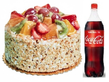 4 kişilik Karışık meyveli pasta 1 lt cola Pastaneci Siirt pasta