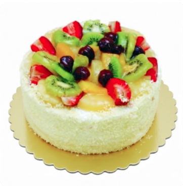 4 kişilik yuvarlak karışık meyveli pasta Siirt pasta