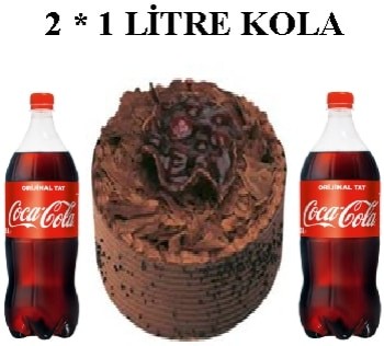 6-9 Kişilik Parça Çikolatalı Pasta & 2x1 Lt Cola Avantajı Siirt pasta