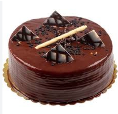 Bitter Çikolata Tadında Sade Yuvarlak Pasta 2-3 Kişilik Siirt pasta