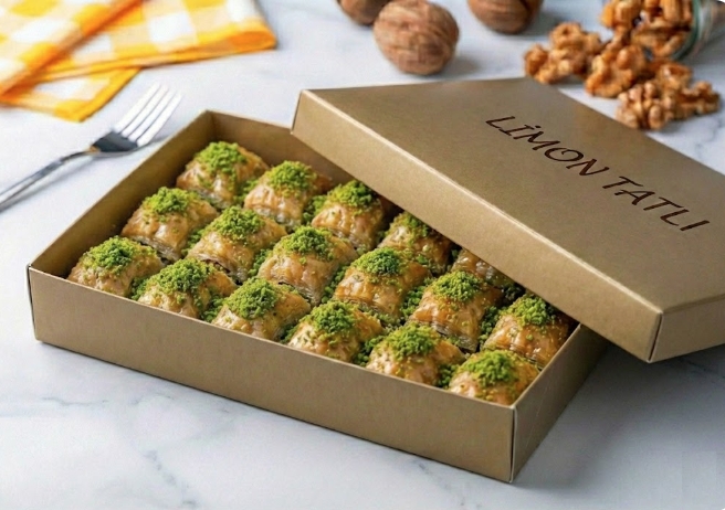 Kat Kat Emek İçeren 1 kg Fıstıklı Baklava Siirt pasta