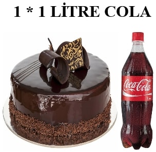 Klasik Çikolatalı Yaş Pasta ve 1 Lt Cola Kombini Siirt pasta