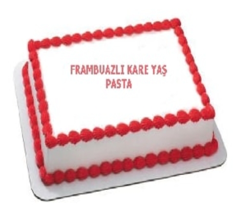 Özel Yapım 60 Kişilik Kare Dikdörtgen Frambuazlı Pasta Siirt pasta